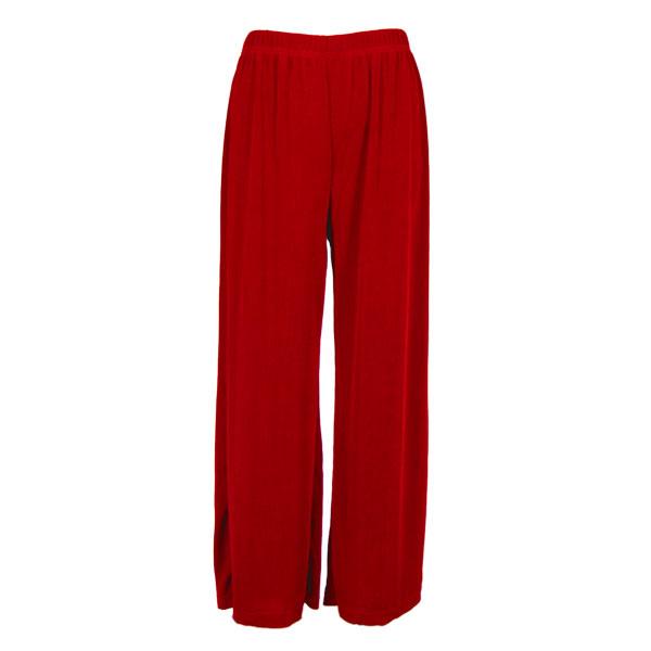 Wholesale 1121 - Georgette Collared Mini Pleats Cap Sleeve  Red - 25 inch inseam (S-L)