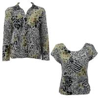 Twin Sets Silky Touch - Blouse / Cap Sleeve - Reptile Floral - Green