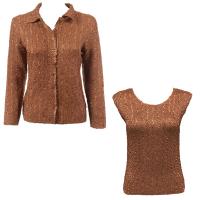 Twin Sets Silky Touch - Blouse / Cap Sleeve - Solid Dark Taupe