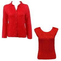 Twin Sets Silky Touch - Blouse / Cap Sleeve - Solid Red