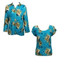Twin Sets Satin - Blouse / Cap Sleeve - Taupe on Teal