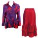 Red Tulips on Purple - Red Skirt