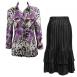 Reptile Floral Purple - Black Skirt