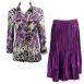 Reptile Floral Purple - Purple Skirt