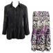 Solid Black - Reptile Floral Purple Skirt