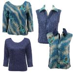 Marble Floral Blue - Navy