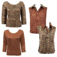 Sets - Reversible Vest / Two TQ Tops - Leopard - Dark Taupe