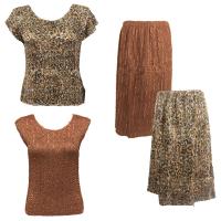 Sets Magic Crush Silky Touch - Two Cap/Calf Skirt - Leopard - Dark Taupe