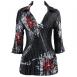 Oriental Floral Black-Red