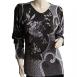Abstract Metallic Floral - Black-Silver