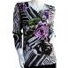 Abstract Metallic Art - Black-White-Purple