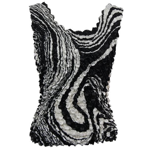 Wholesale 1234 - Coin Prints - Tank Top Swirl Black-White - One Size Fits Most