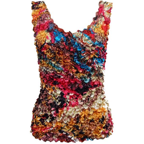 Wholesale 1234 - Coin Prints - Tank Top Abstract Paint Splatter - Gold - One Size Fits Most