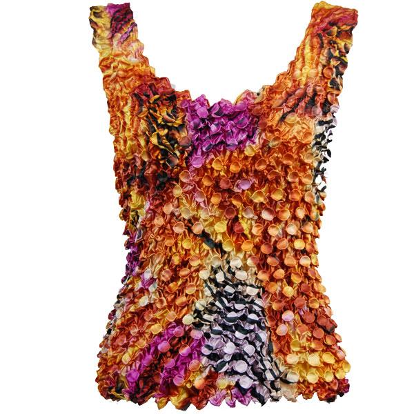 Wholesale 1234 - Coin Prints - Tank Top Abstract Zebra Orange - Pink - One Size Fits Most