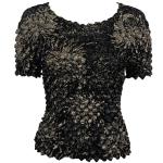 Abstract Flowers Black-Tan