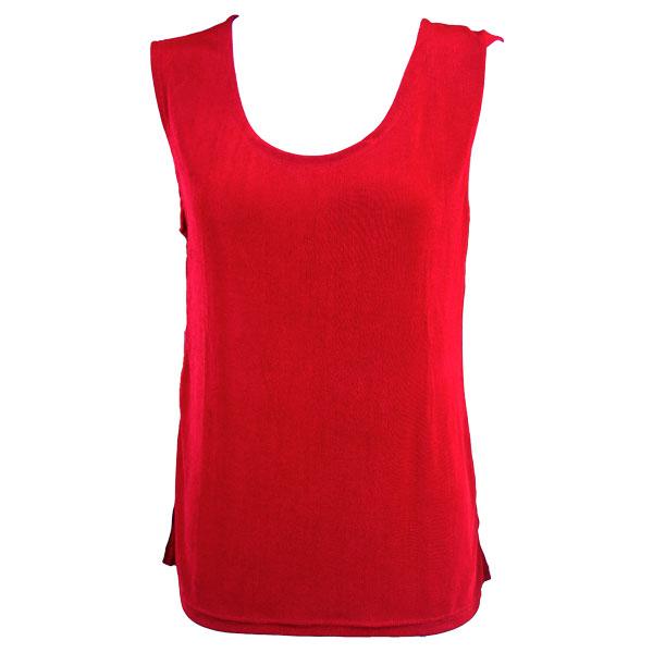 Wholesale 1246 - Sleeveless Slinky Tops  Red - One Size Fits Most