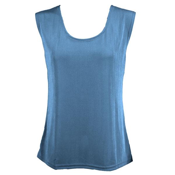 Wholesale 1246 - Sleeveless Slinky Tops  Light Blue - One Size Fits Most