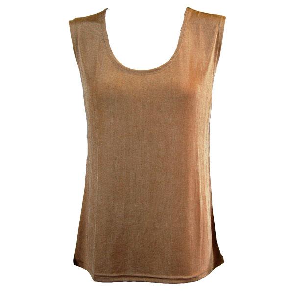 Wholesale 1246 - Sleeveless Slinky Tops  Champagne - Plus Size Fits (XL-2X)
