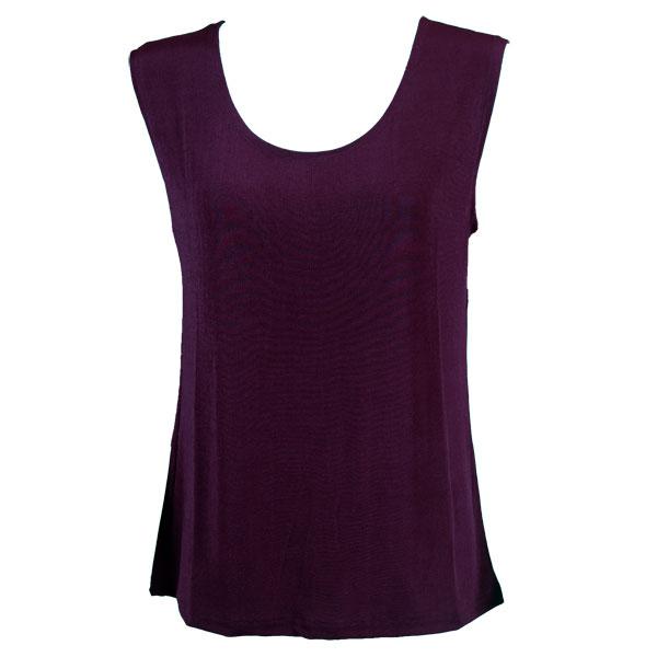 Wholesale 1246 - Sleeveless Slinky Tops  Purple - Plus Size Fits (XL-2X)
