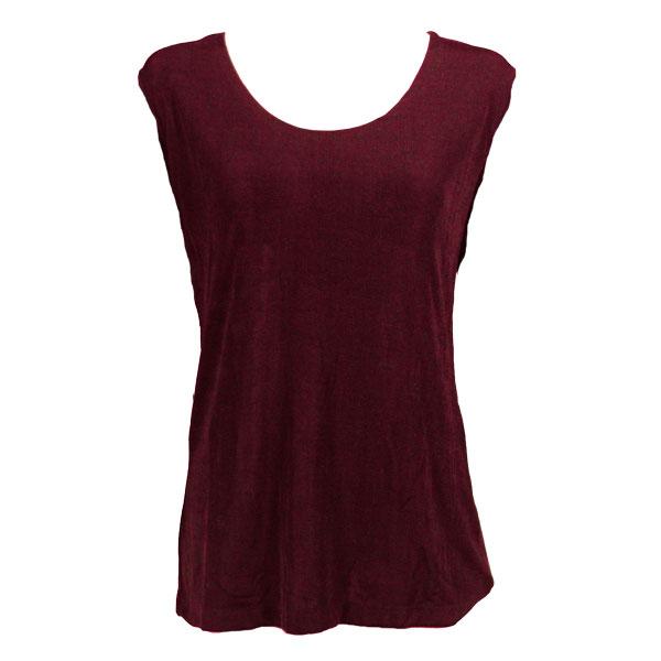 Wholesale 1246 - Sleeveless Slinky Tops  Wine - One Size Fits Most