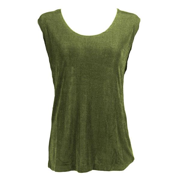 Wholesale 1246 - Sleeveless Slinky Tops  Olive - One Size Fits Most