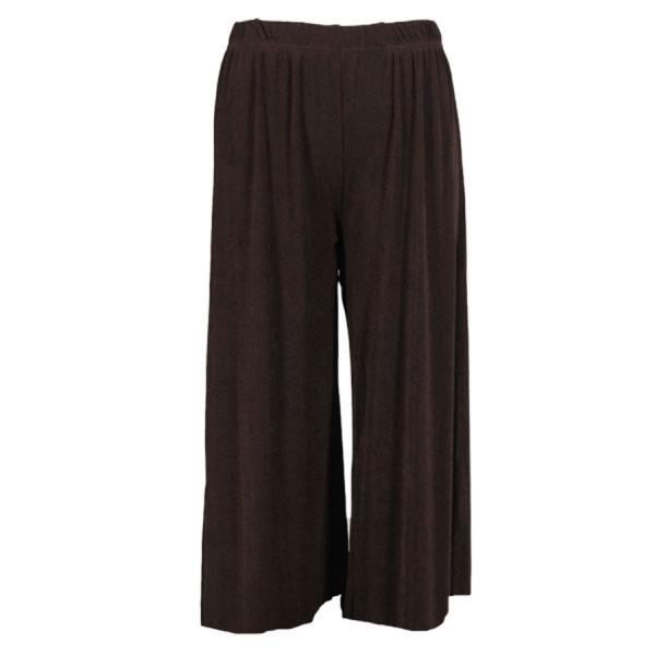 Wholesale 1248 - Slinky TravelWear Capris Dark Brown - Plus Size Fits (XL-2X)