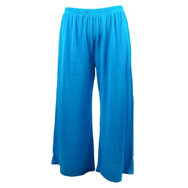Wholesale 1248 - Slinky TravelWear Capris Turquoise - Plus Size Fits (XL-2X)