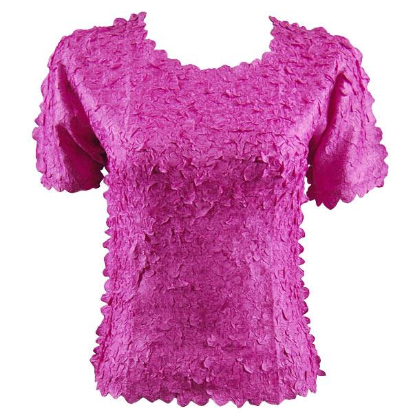 Wholesale 1255 - Petal Shirts - Short Sleeve  Solid Orchid - Queen Size Fits (XL-2X)
