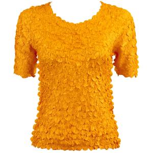 Wholesale 1255 - Petal Shirts - Short Sleeve  Solid Yellow - One Size Fits Most