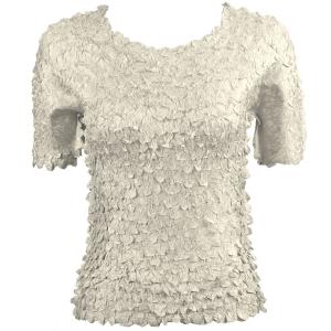 Wholesale 1255 - Petal Shirts - Short Sleeve  Solid Silver - One Size Fits Most