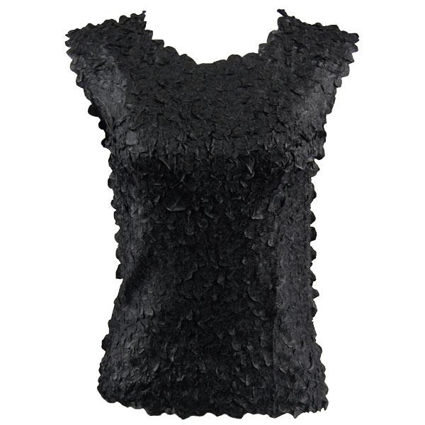 Wholesale 1256  - Petal Shirts - Sleeveless Solid Black - One Size Fits Most