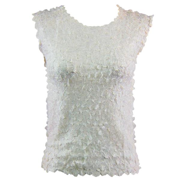 Wholesale 1256  - Petal Shirts - Sleeveless Solid Ivory - One Size Fits Most