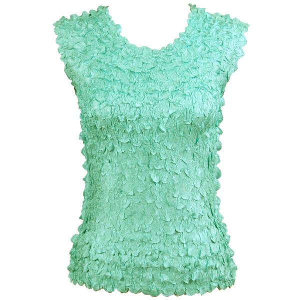 Wholesale 1256  - Petal Shirts - Sleeveless Solid Light Turquoise - Queen Size Fits (XL-2X)