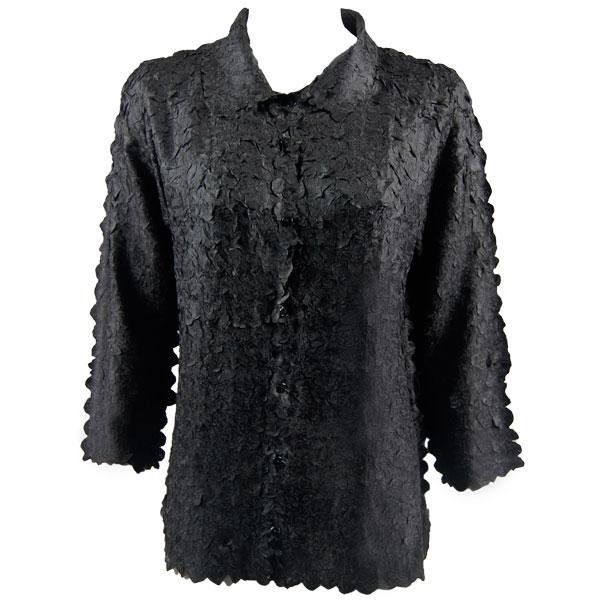 Wholesale 1256  - Petal Shirts - Sleeveless Solid Black - One Size (M/L)
