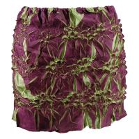 Origami - Mini Skirt/Bandeau - Plum - Spring Green