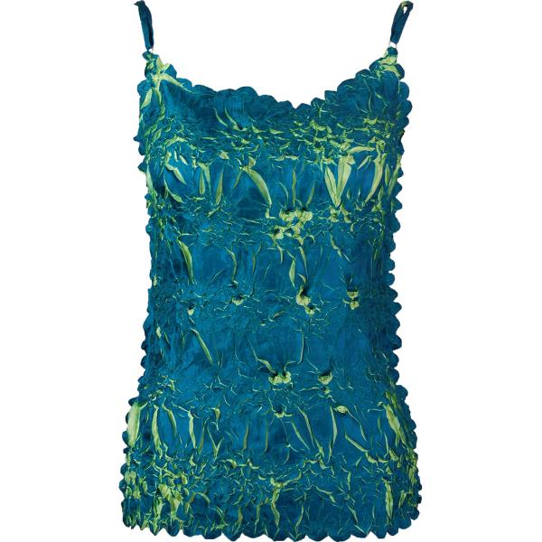 Wholesale 1270 - Origami Spaghetti Strap Tanks Royal - Lime - One Size Fits Most
