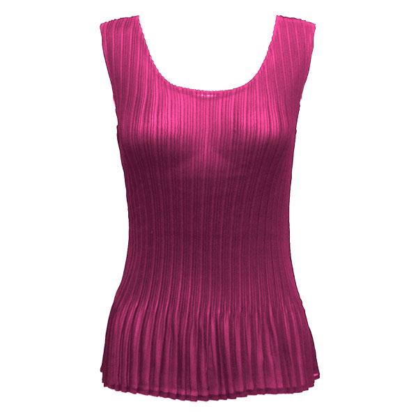 wholesale 1290 - Georgette Mini Pleat Cap and Sleeveless  Solid Magenta - One Size Fits Most