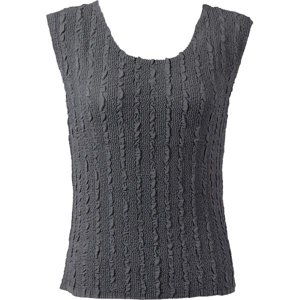 Wholesale 1291 -  Magic Crush Georgette Sleeveless Tops Solid Charcoal - Standard Size Fits (S-M)