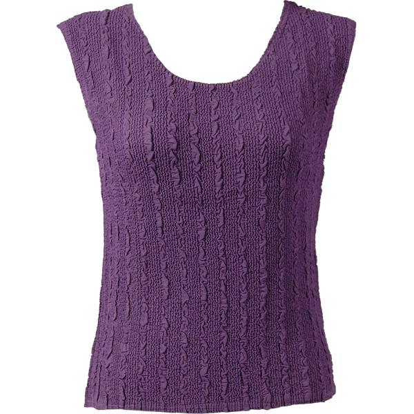 Wholesale 1291 -  Magic Crush Georgette Sleeveless Tops Solid Dusty Grape - Standard Size Fits (S-M)