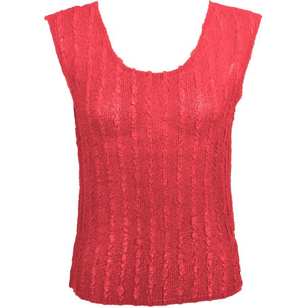 Wholesale 1291 -  Magic Crush Georgette Sleeveless Tops Solid Coral  - Standard Size Fits (S-M)