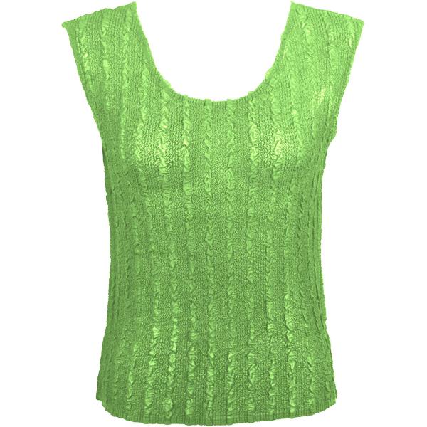 Wholesale 1291 -  Magic Crush Georgette Sleeveless Tops Solid Lime  - Standard Size Fits (S-M)