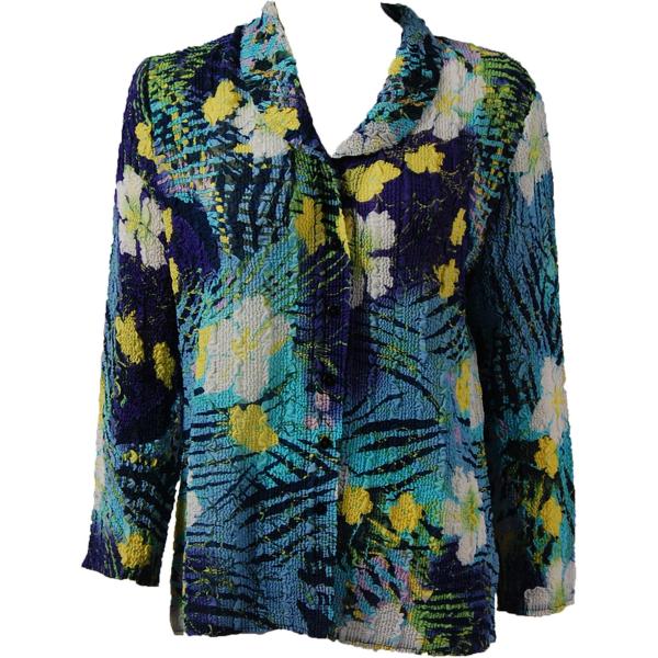 Wholesale 1291 -  Magic Crush Georgette Sleeveless Tops Blue-Purple Hawaiian - One Size  Fits (S-M)