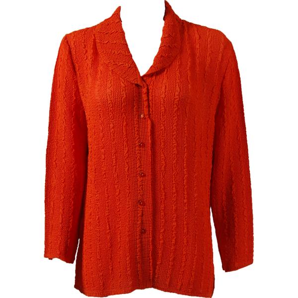 Wholesale 1292 -  Magic Crush Georgette Blouses Solid Orange - One Size  Fits (S-M)