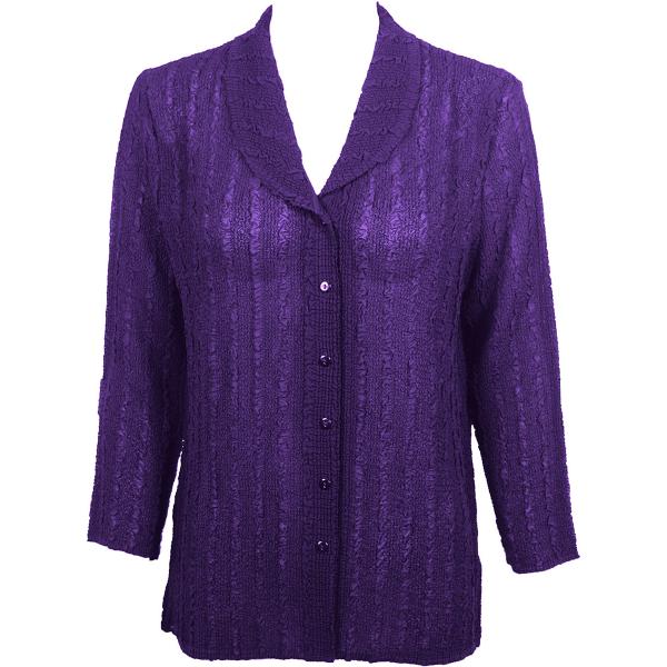 Wholesale 1292 -  Magic Crush Georgette Blouses Solid Purple - One Size  Fits (S-M)