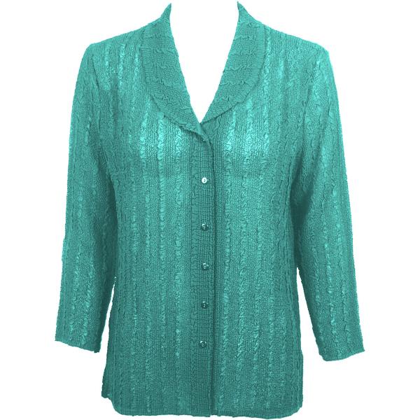Wholesale 1292 -  Magic Crush Georgette Blouses Solid Seafoam - One Size  Fits (S-M)