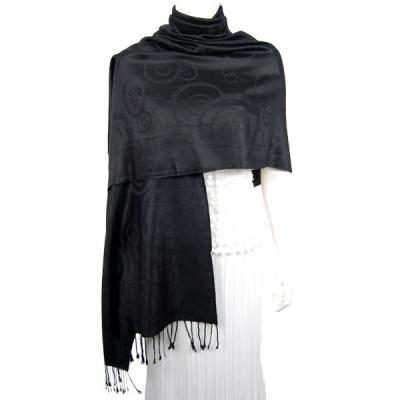 Mantones - c&Atilde;&shy;rculo, telar jacquar y Pashminas de Dos Tonos - Circle - Black
