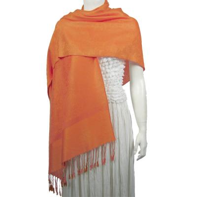 Mantones - c&Atilde;&shy;rculo, telar jacquar y Pashminas de Dos Tonos - Jacquard - Pumpkin