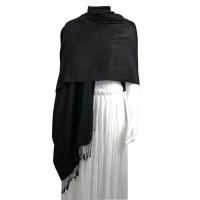 Pashmina Style Shawls-Woven Jacquard and Two-Tone  - Medusa - Black