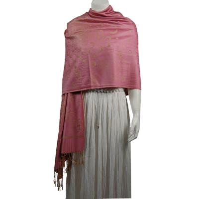 Mantones - c&Atilde;&shy;rculo, telar jacquar y Pashminas de Dos Tonos - Medusa - Dusty Pink