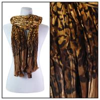 Scarves - Pleated Leopard 1003 - Gold